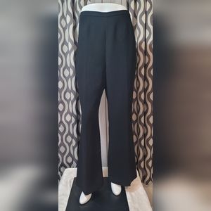 Le Suit Women's Black Fully Lined Dress Slacks Pants Wide Leg 14